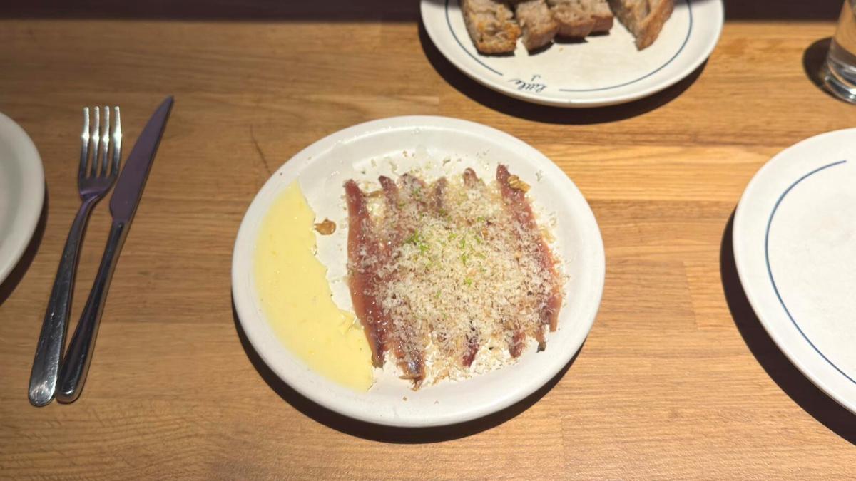 Anchoas con mantequilla en Little Jarana