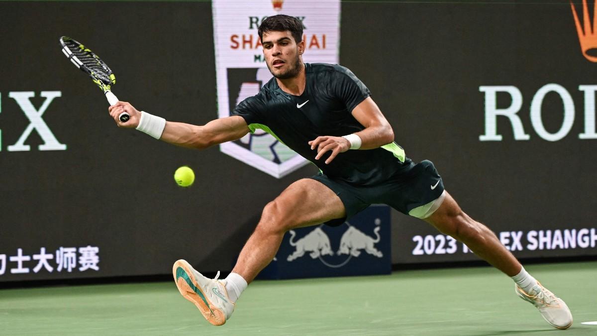 Carlos Alcaraz, en el Masters 1000 de Shanghái