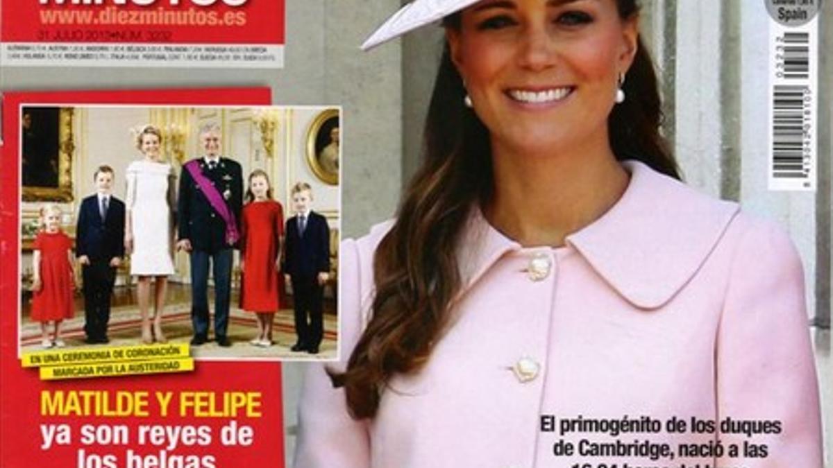 Portada de 'Diez Minutos' donde se anuncia el nacimiento del primogénito de los duques de Cambridge.