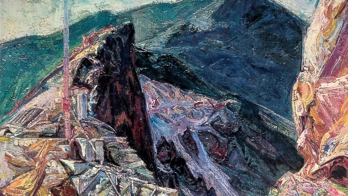 'Pantano del cenajo'. 1953. Óleo sobre lienzo. 81x65 Cm