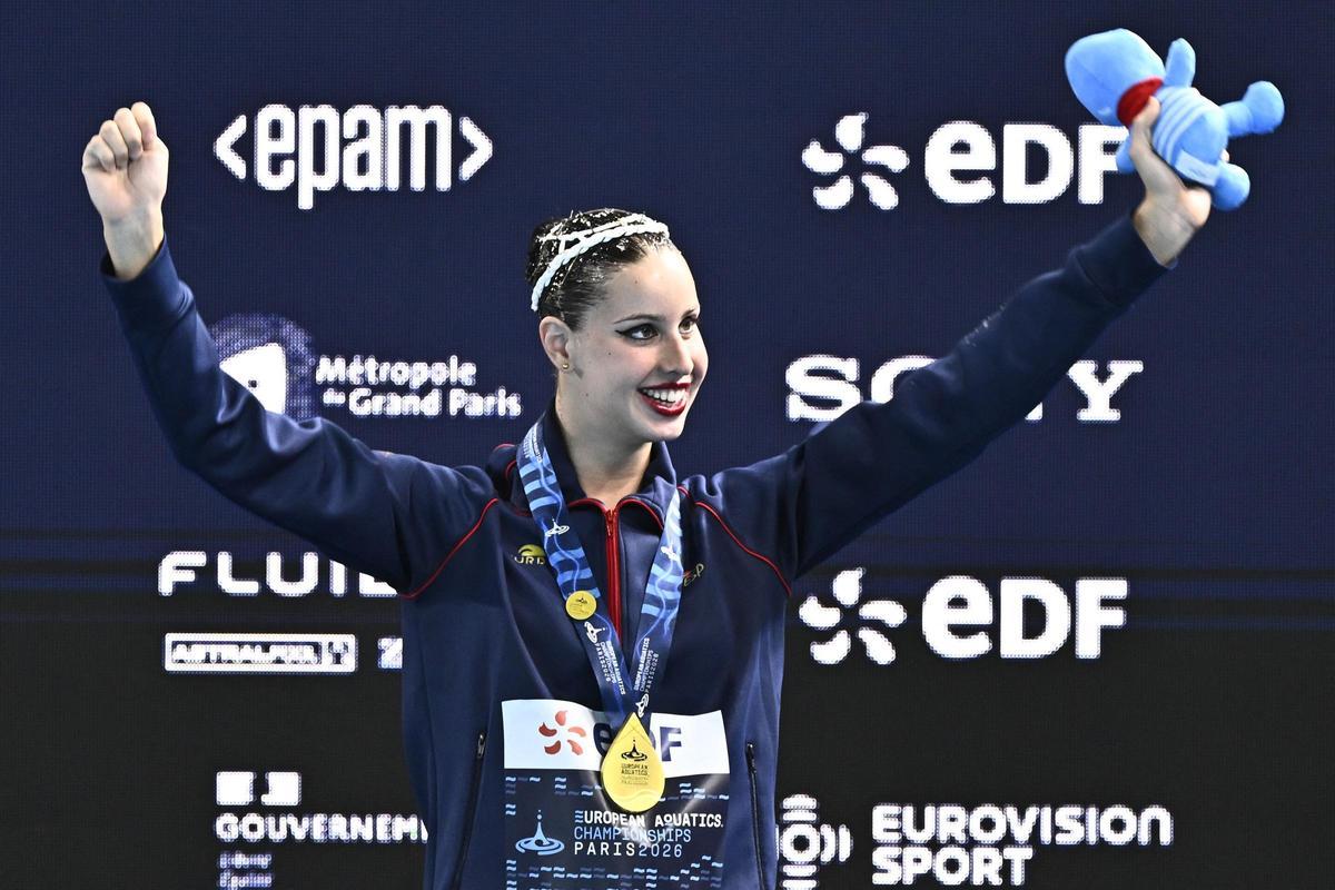 Iris Tió se lleva el oro en el solo técnico de los campeonatos de Europa de natación artística