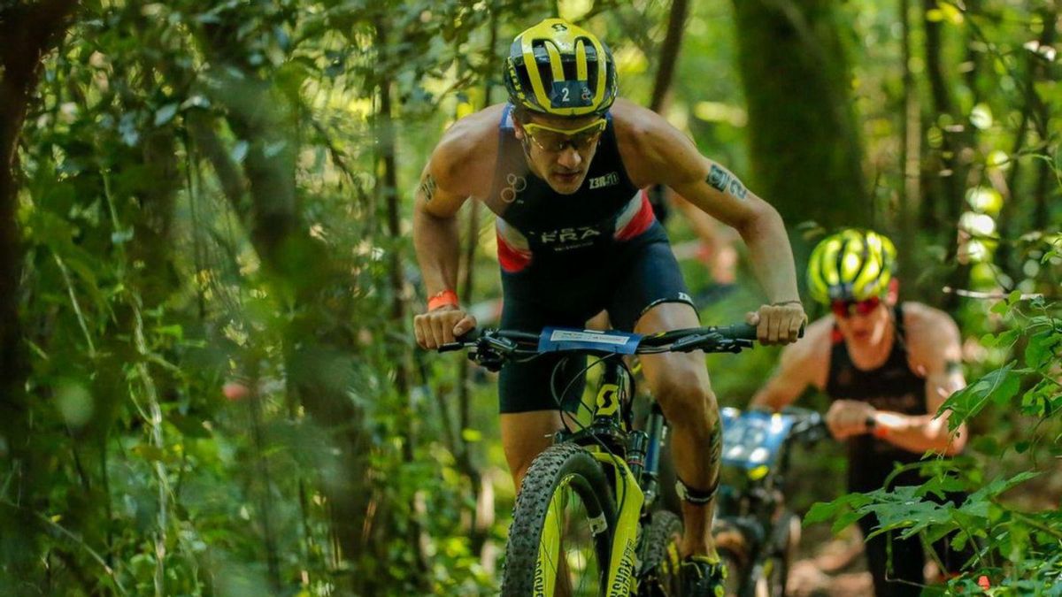 Prueba de triatlón cross en el entorno del Lérez en el Mundial de Pontevedra 2019.