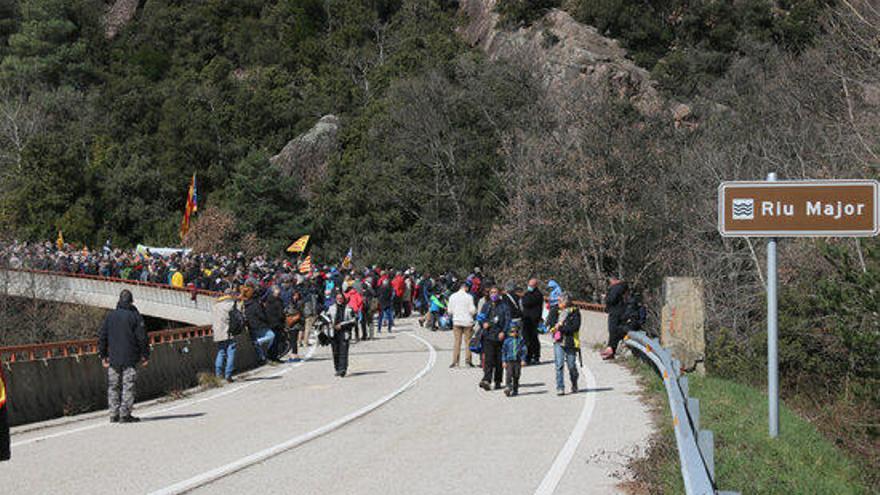 Concentració al pont del Riu Major d&#039;Albanyà el passat 14 de març