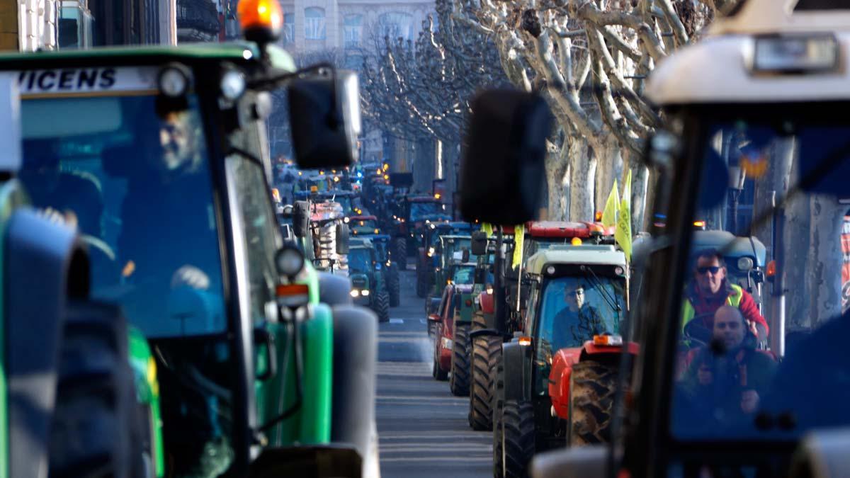 Tractorada y manifestación en Lleida, en defensa del mundo rural.