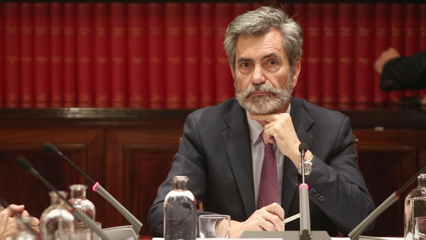 El presidente del CGPJ, Carlos Lesmes, arremeterá duramente en su discurso contra los protagonistas de este conflicto.