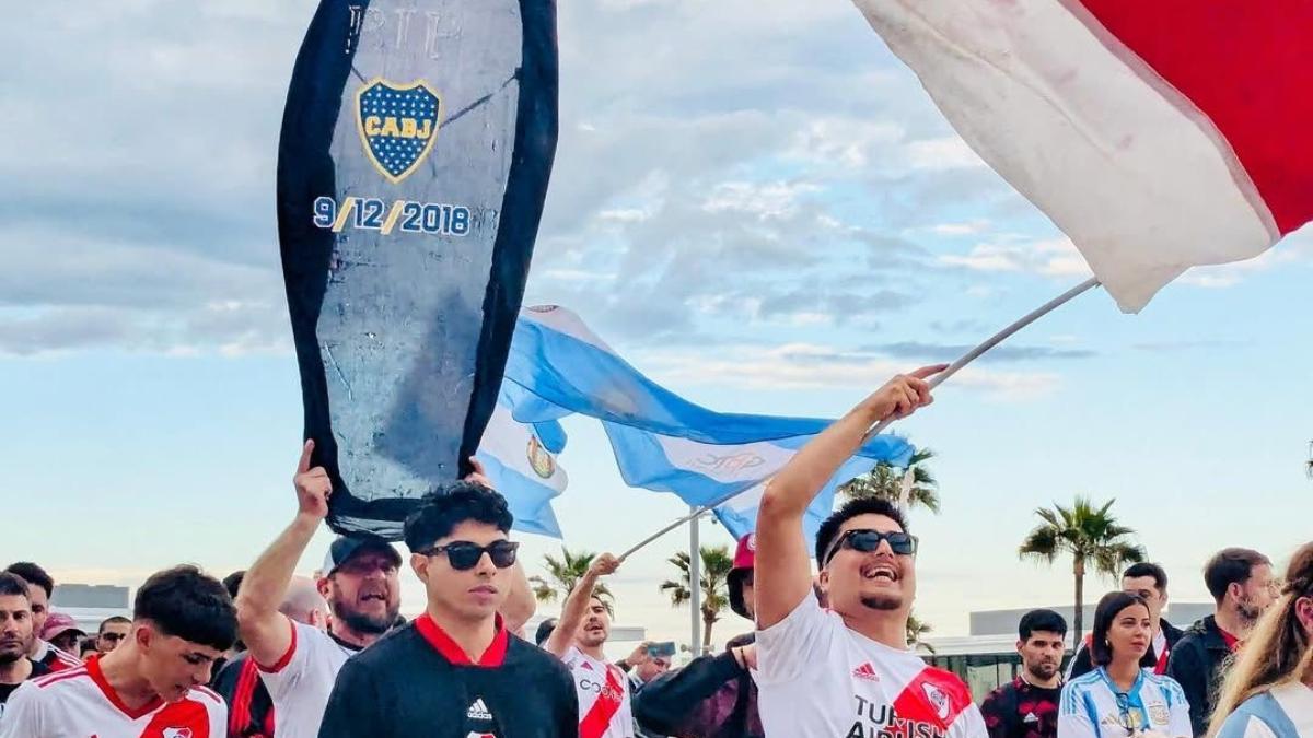 La afición de River en la previa del partido ante Boca Juniors