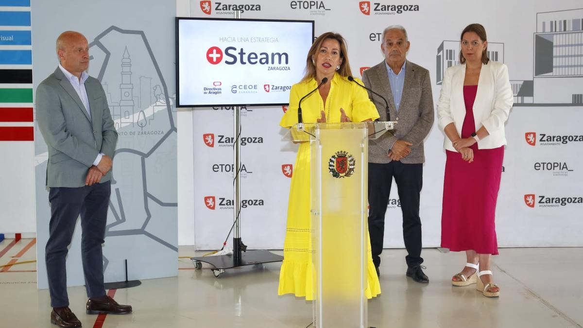 Natalia Chueca, este viernes en la firma del convenio.
