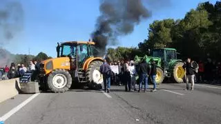 Els pagesos gironins aixequen el tall a l'AP-7 i l'N-II a Pontós després de més 30 hores de protesta