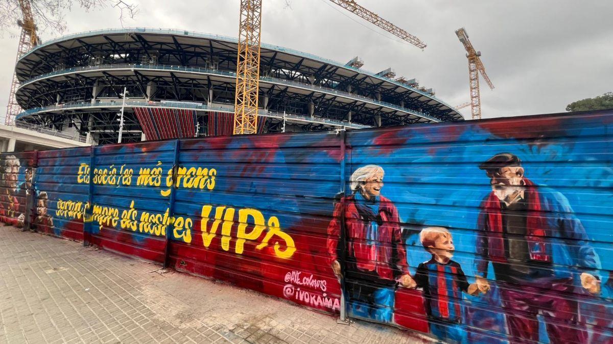 Imagen del grafiti realizado por la precandidatura de Marc Ciria