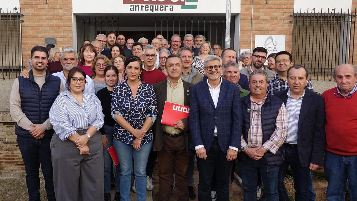 Josele Aguilar y Toni Morillas en la presentación de la Plataforma Andaluza por la Mayoría Social en Antequera.
