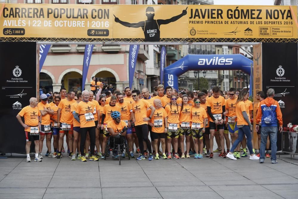 Carrera popular con Javier Gómez Noya, premio "Princesa de Asturias" de los Deportes 2016, en Avilés