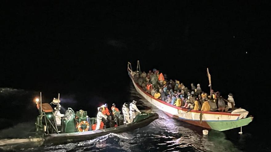 Otro momento de la intervención en aguas del Mediterráneo