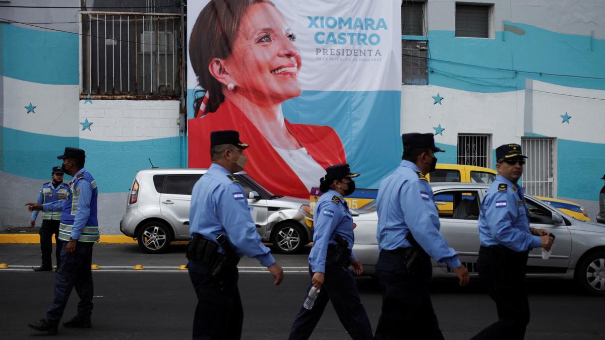 Preparativos para la toma de posesión de Xiomara Castro, en Tegucigalpa.