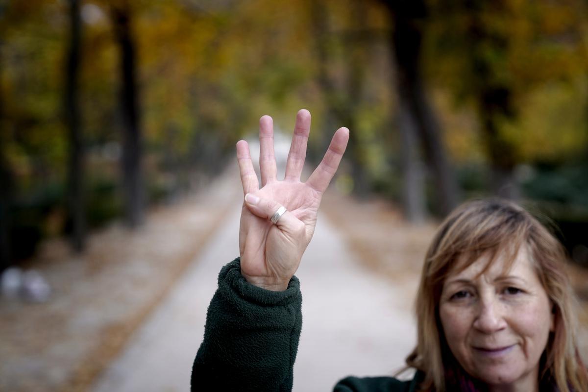 Gesto contra la violencia machista.