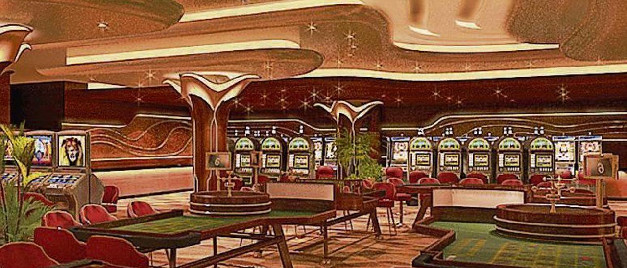 Recreación virtual de una sala del Casino de Vigo. // FdV