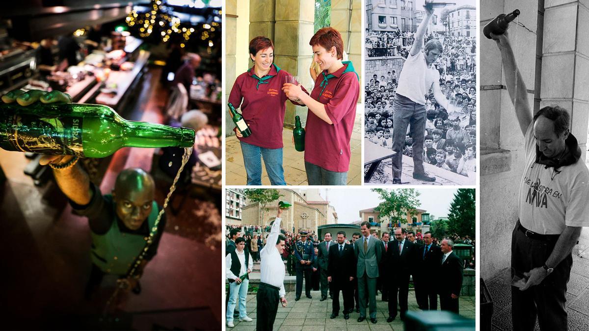Salvador Ondó, en el Olimpo de los escanciadores.
