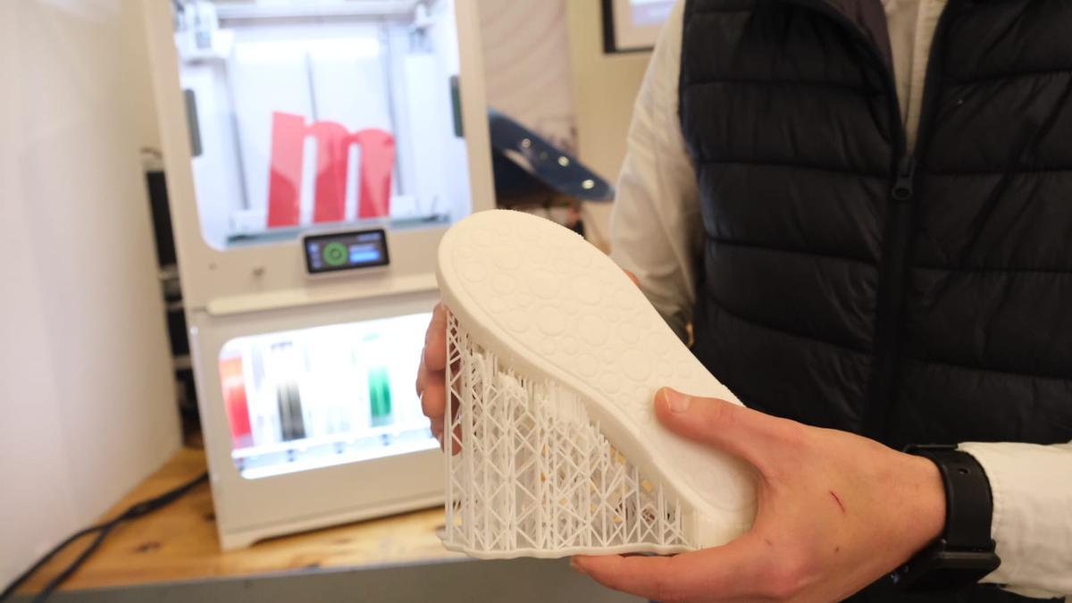 Un prototipo de suela de zapato en 3D