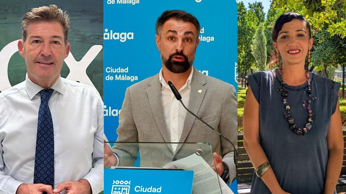 Los tres portavoces de la oposición, Antonio Alcazar, Mariano Ruiz Araujo y Toni Morillas