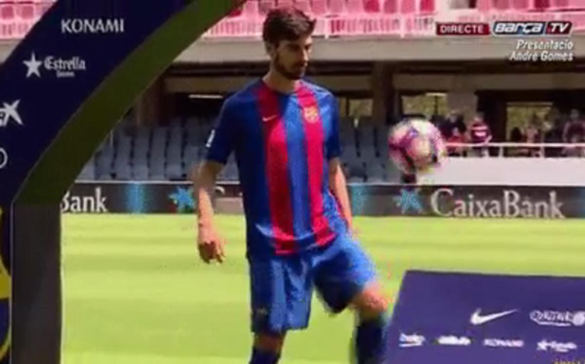 André Gomes, con la camiseta del Barça