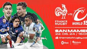 Imagen del partido de rugby que medirá a Francia con una selección mundial en San Mamés