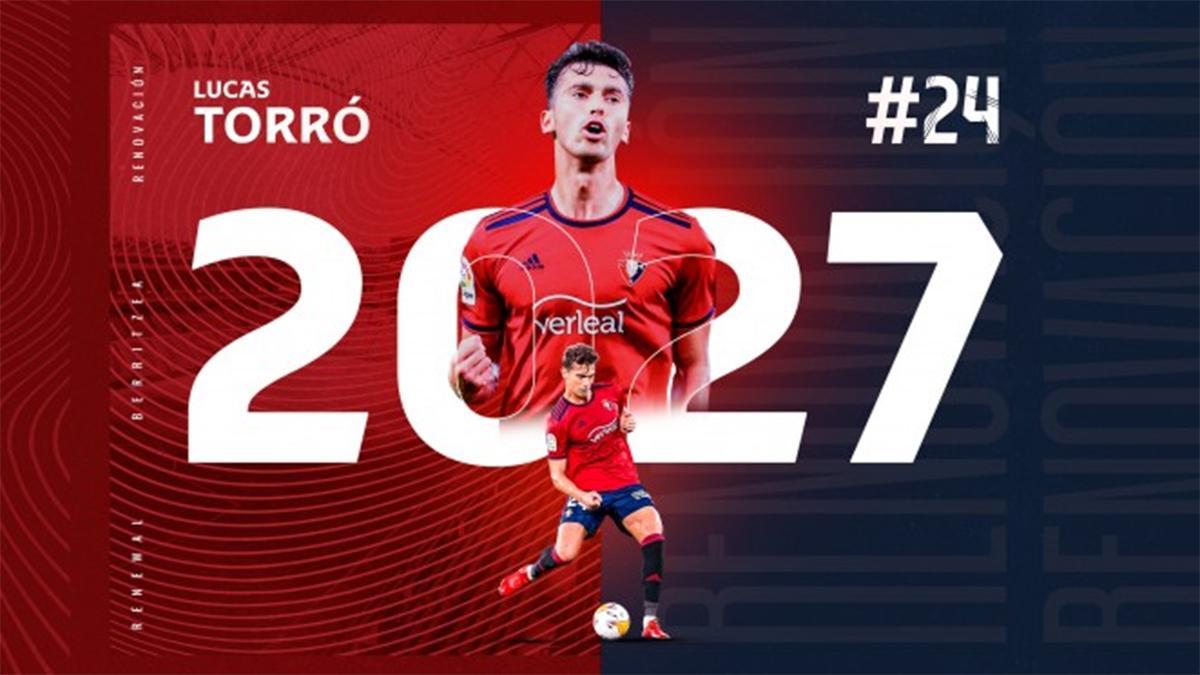 Lucas Torró: "He elegido quedarme en Osasuna porque me siento como en casa, porque soy muy feliz"