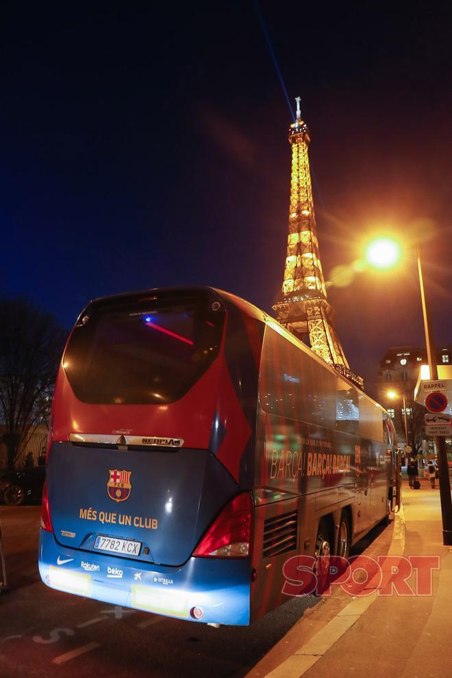 El FC Barcelona se encuentra en París y se aloja en el Pullmann Paris Tour Eiffel para la disputa del partido de Champions League contra el París Saint Germain.