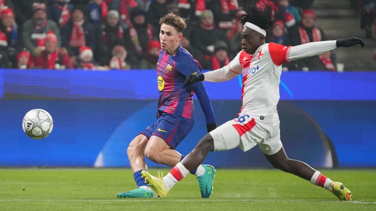 SLAVIA PRAGUE BARCELONA | El Barça se rebela en Praga contra una noche kafkiana