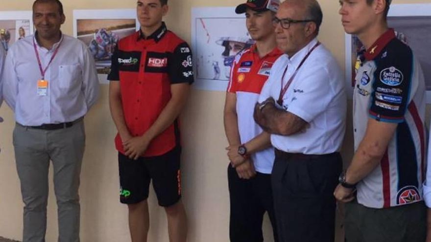 Augusto Fernández y Jorge Lorenzo, ayer en la exposición.