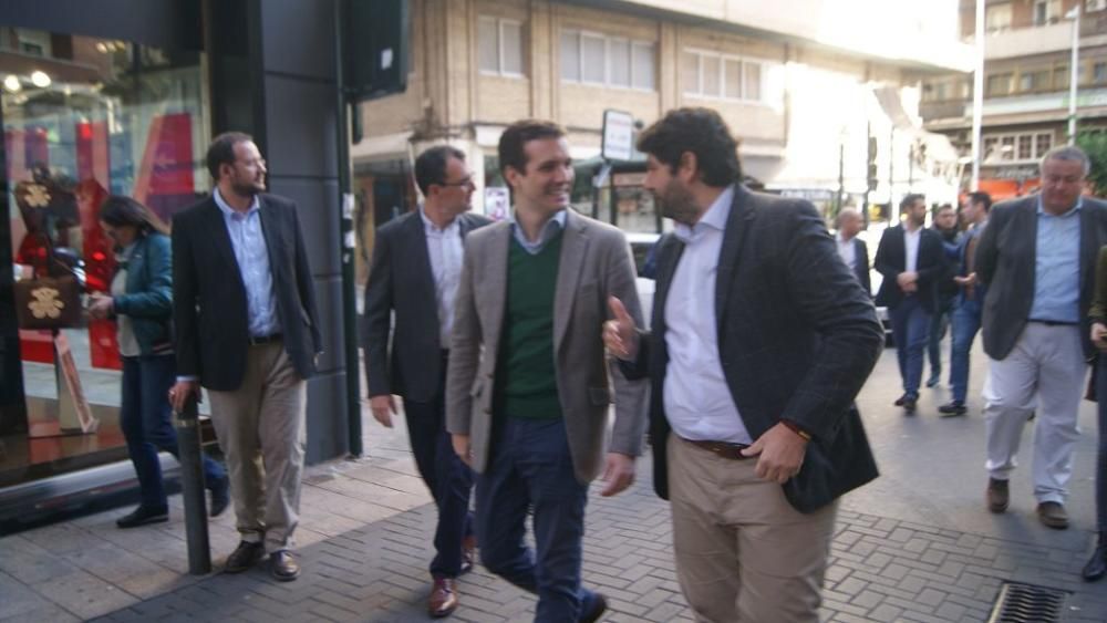 Casado apadrina las candidaturas de Ballesta y López Miras