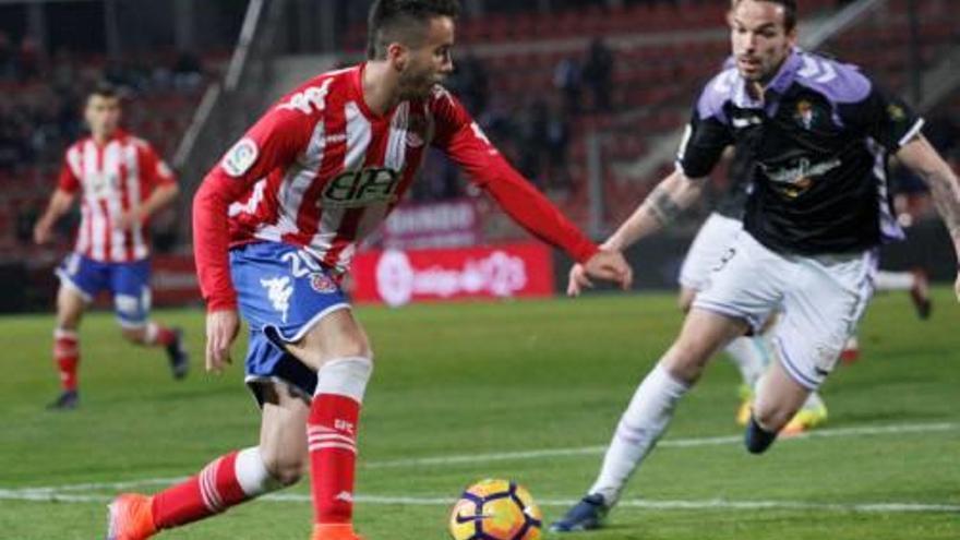 Sebas Coris, durant el Girona-Valladolid d&#039;aquest curs.