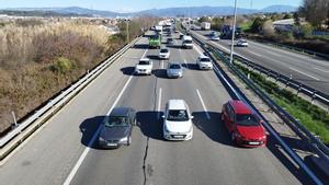 Multats 61 vehicles pel nou límit de velocitat a l’AP-7