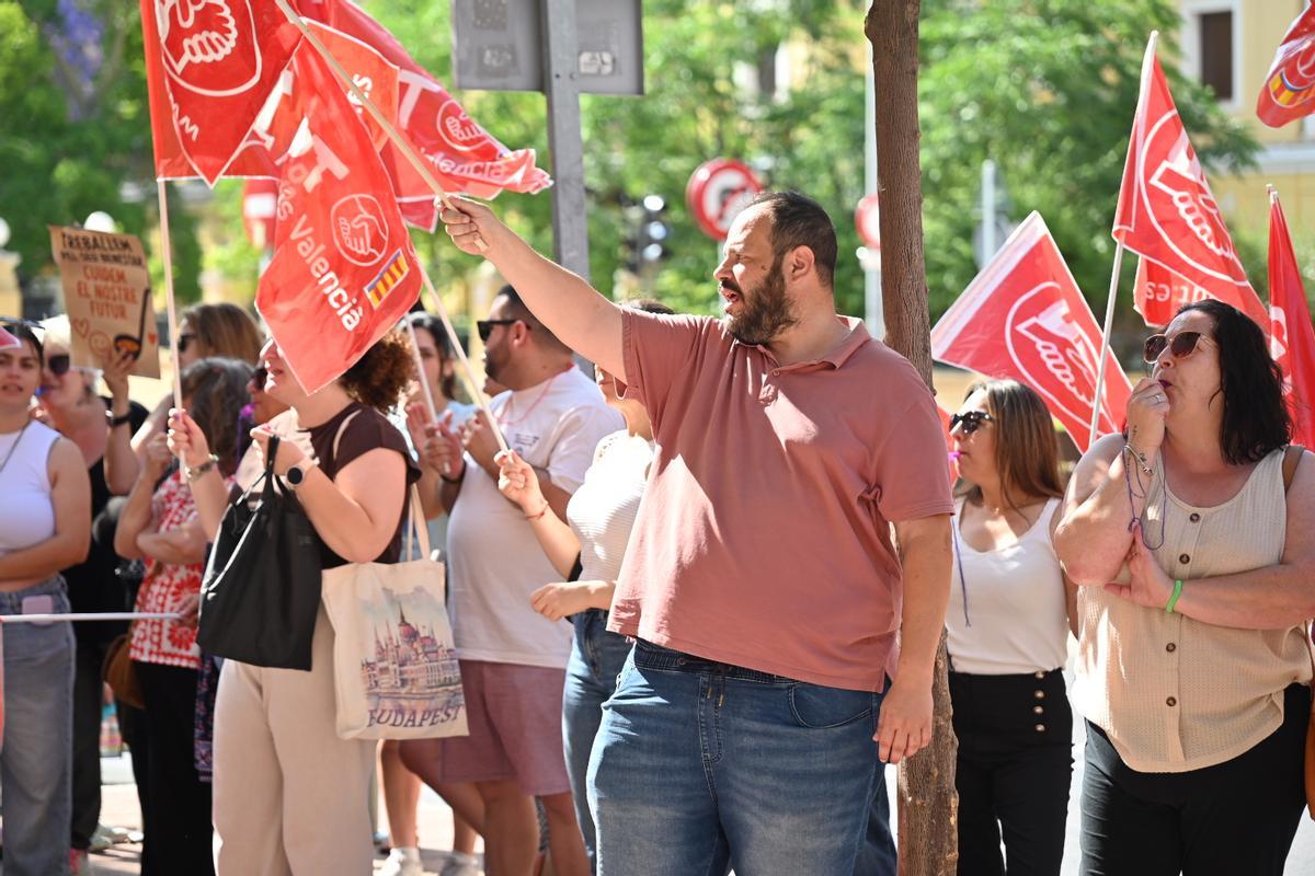 Manifestación comedores escolares en Castellón