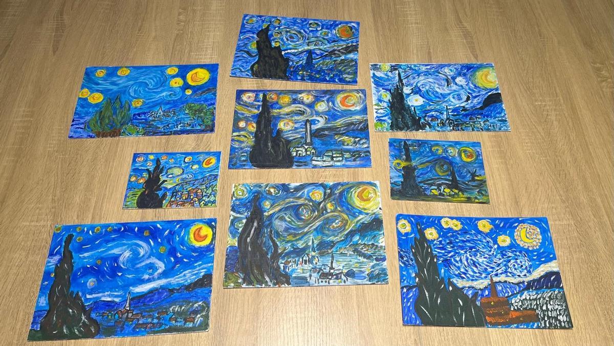 Dibujos hechos por los alumnos durante la sesión