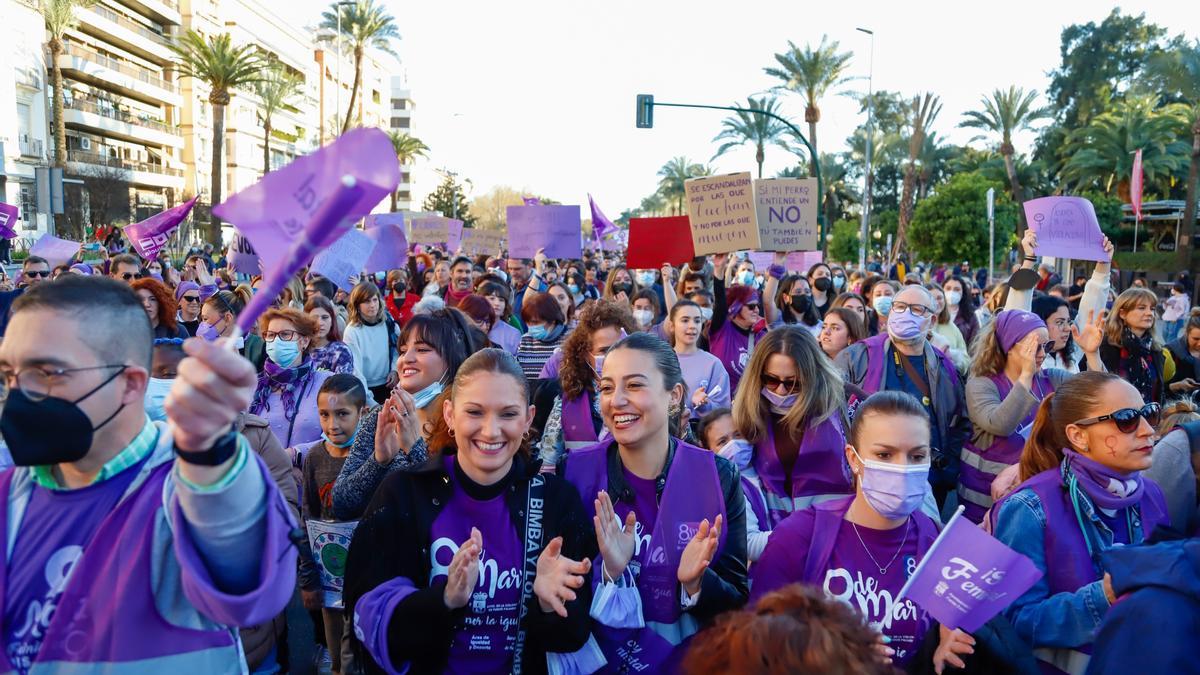 Manifestación del 8M para reclamar los derechos de la mujer el pasado año.