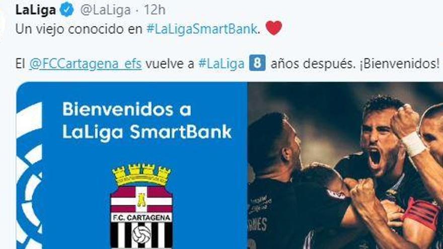 El ascenso del FC Cartagena inunda las redes sociales