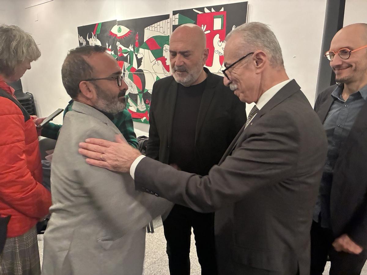 Miguel Ángel Morales con Husni Abdel Wahed, embajador de Palestina en España.