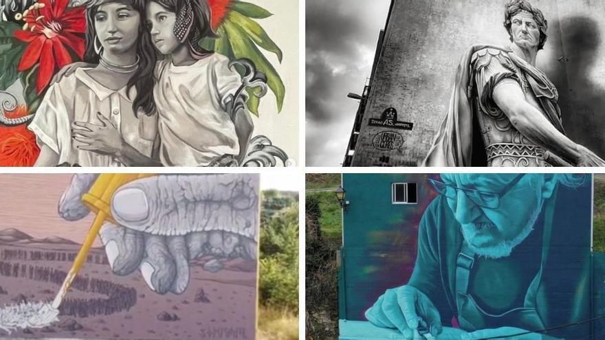 Cuatro grafiteros gallegos, candidatos al mejor mural del mundo