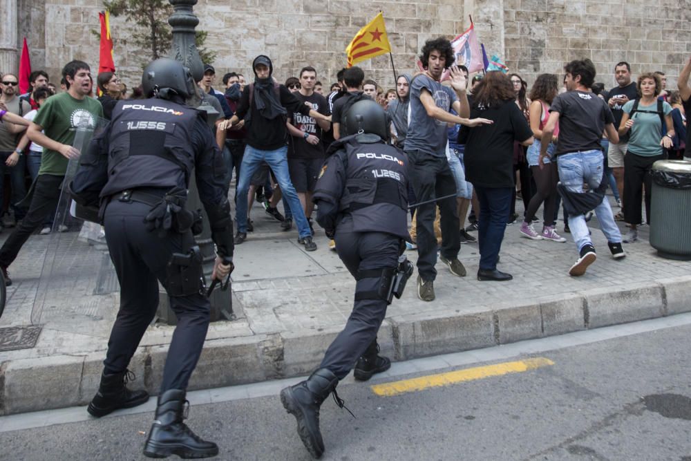 Una protesta ultra a València