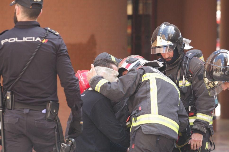 Incendio en una casa en San Antón