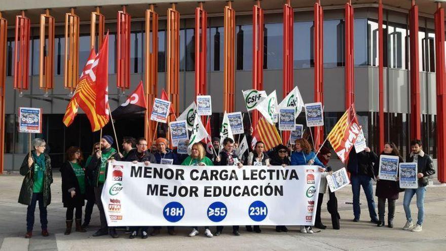 Una de las protestas ante Educación por parte de los sindicatos.