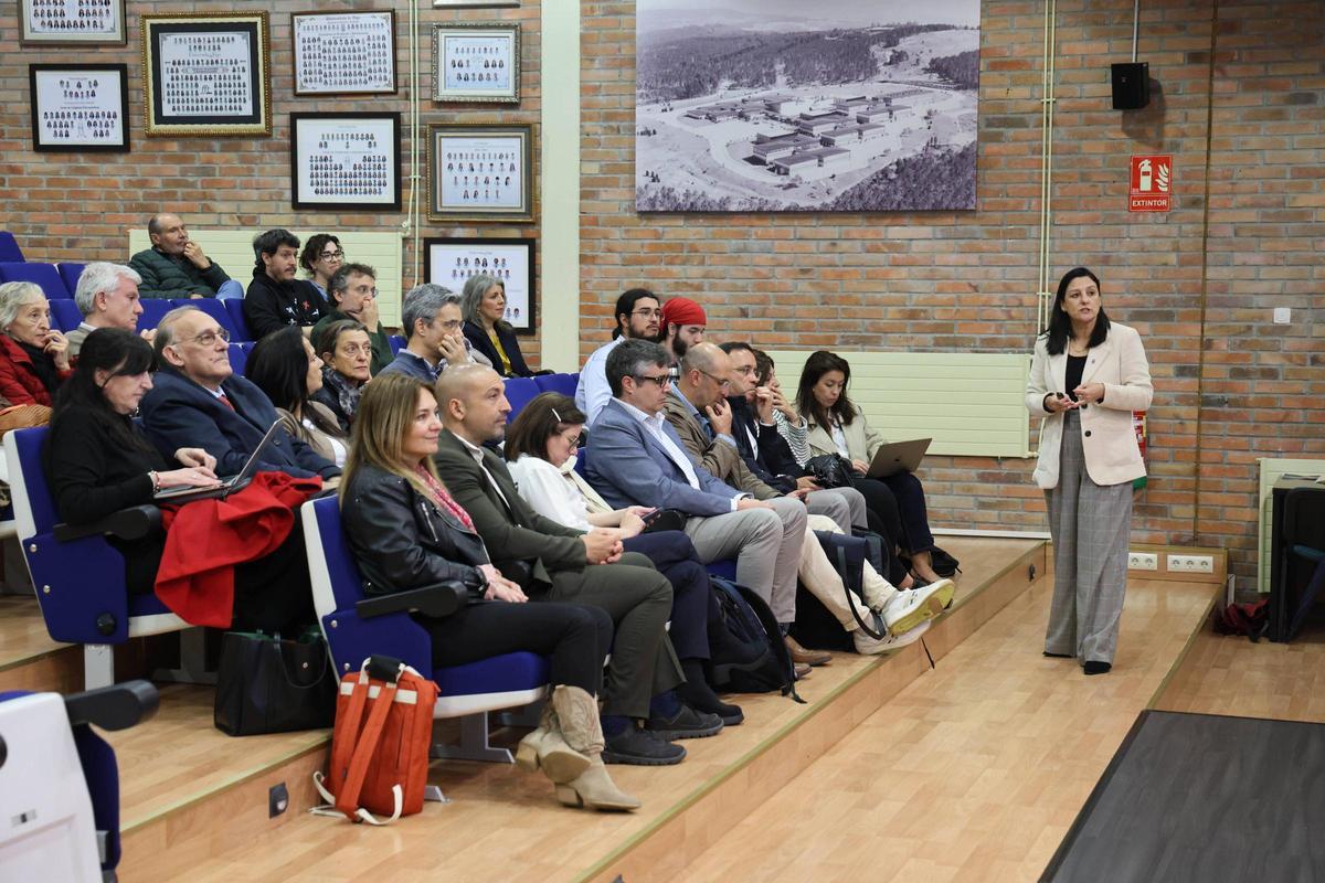 Belén Rubio, durante el acto celebrado en Filología y Traducción.