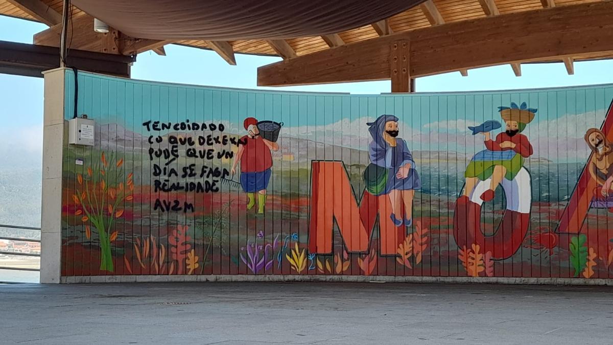 Imagen con la que apareció el mural.