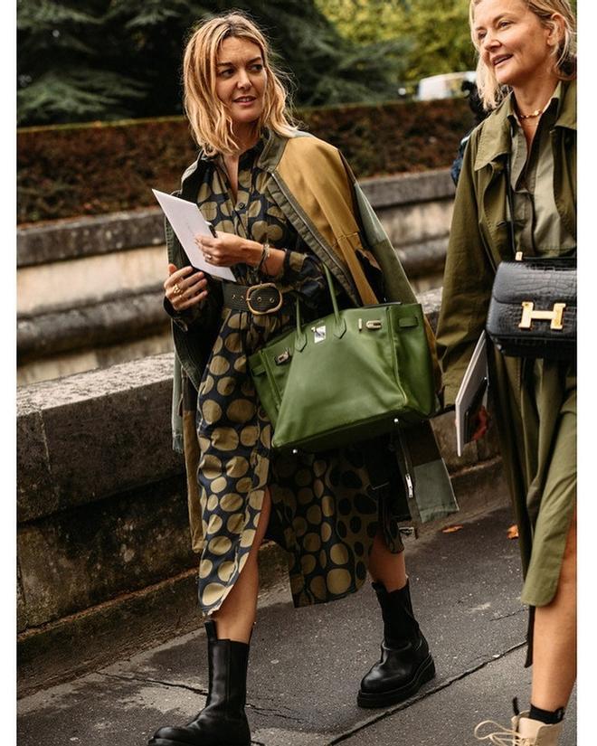 Marta Ortega con parka y vestido de la colección Zara SRPLS.