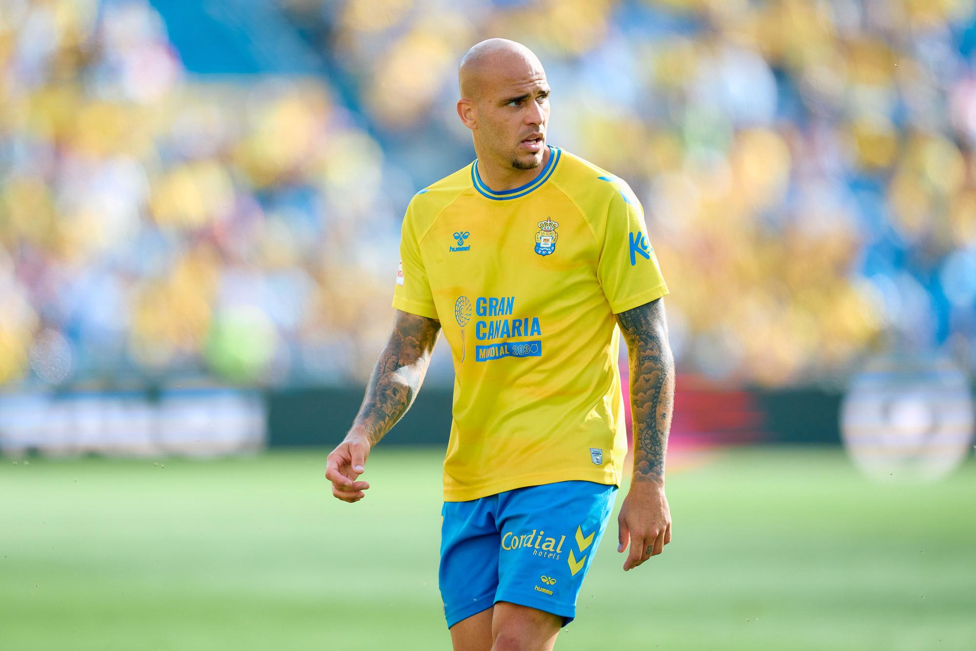 Sandro Ramirez of UD Las Palmas looks on during the Spanish league, La Liga EA Sports, football match played between UD Las Palmas and Athletic Club at Estadio Gran Canaria on March 10, 2024, in Las Palmas de Gran Canaria, Spain. AFP7 10/03/2024 ONLY FOR USE IN SPAIN / Gabriel Jimenez / AFP7 / Europa Press;2024;SOCCER;Sport;ZSOCCER;ZSPORT;UD Las Palmas v Athletic Club - La Liga EA Sports;