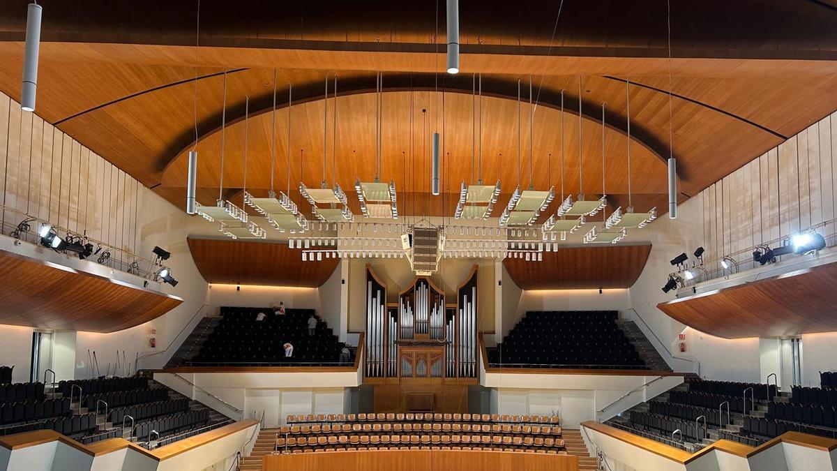 Interior de la sala Iturbi tras la intervención.