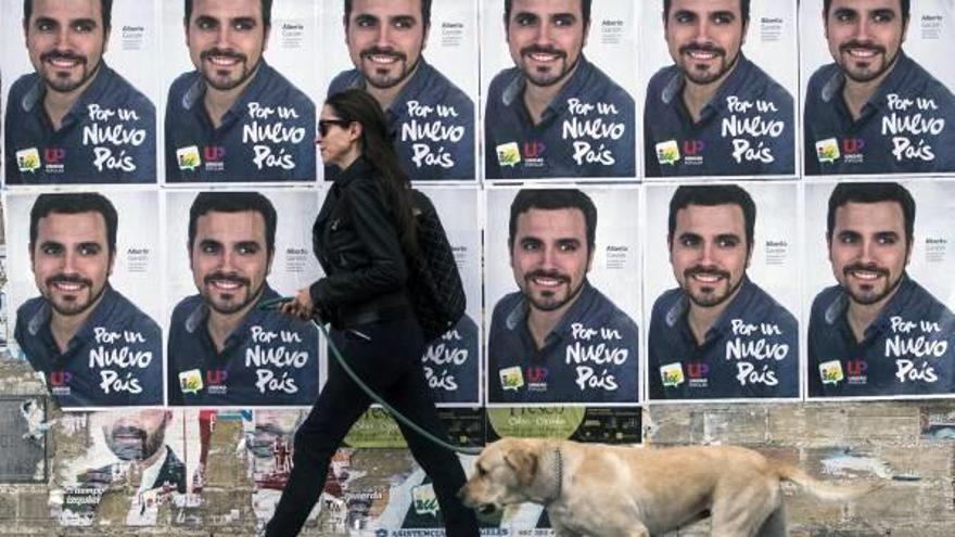 Carteles electorales de la candidatura de Garzón.