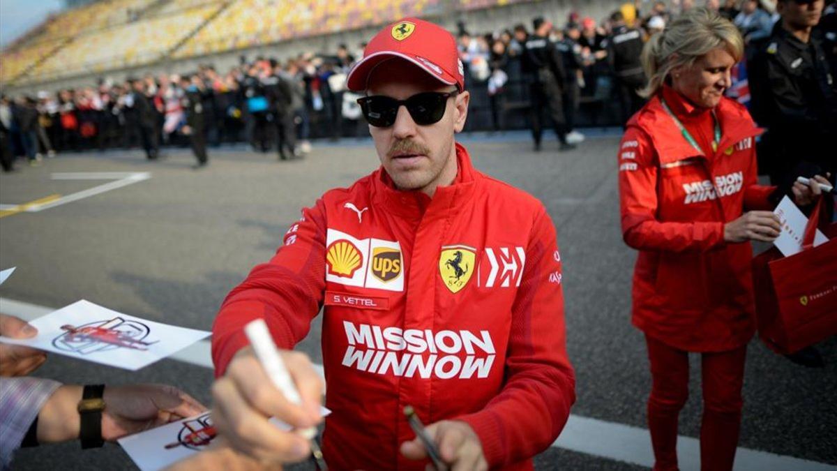 Sebastian Vettel, en el circuito de Shanghai