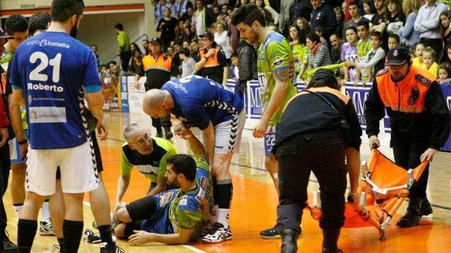 Imagen de la pista del Ángel Nieto durante un entrenamiento del FS Zamora.