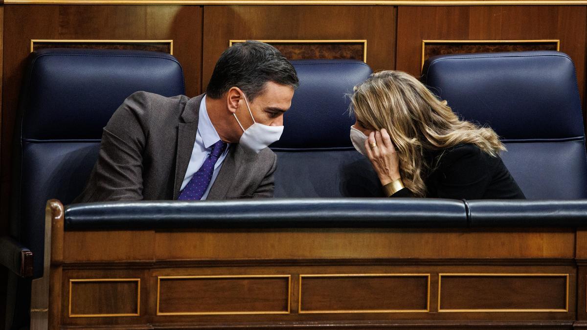 Pedro Sánchez y Yolanda Díaz.