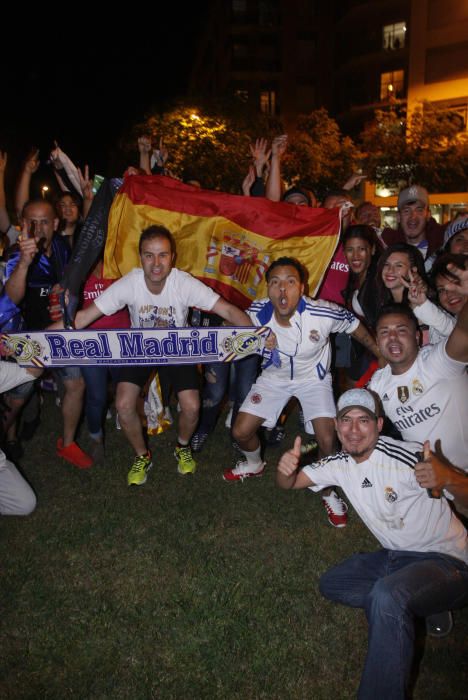 Gironins celebren el títol de lliga del Reial Madrid